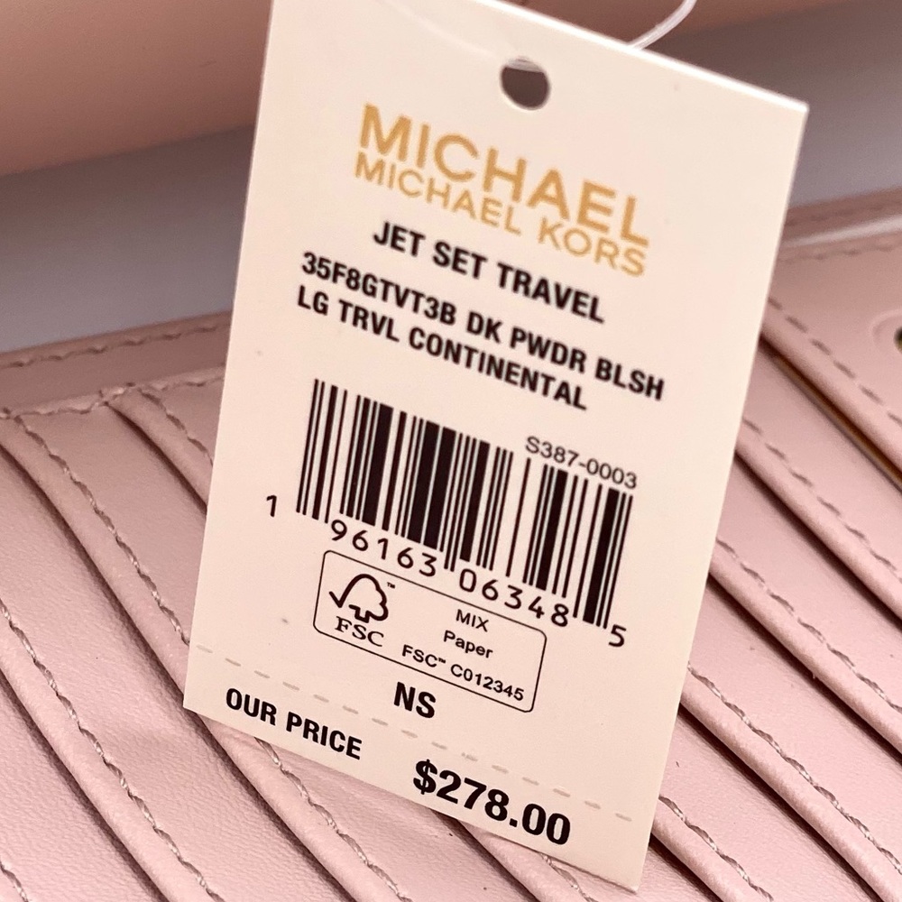 Michael Kors Large Continental Wallet Powder Blush Multi - Picture 12 of 12